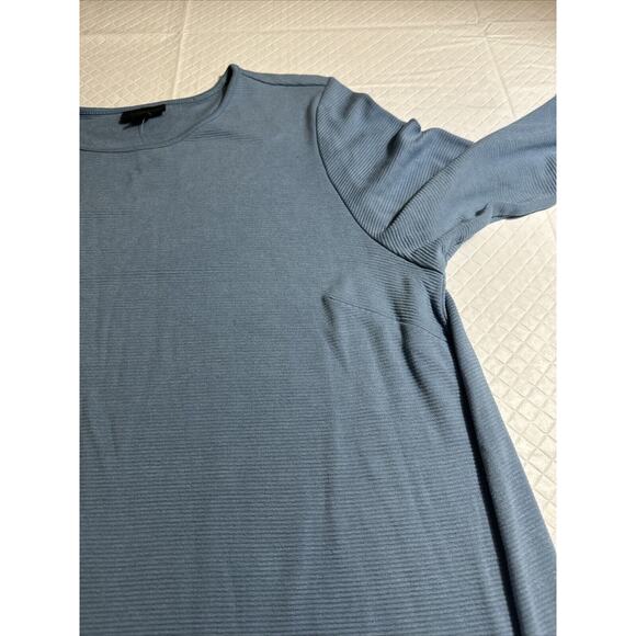 J Jill Women Top Large Blue Tunic Shirt Wearever Collection Long Sleeve NWT - Picture 7 of 10